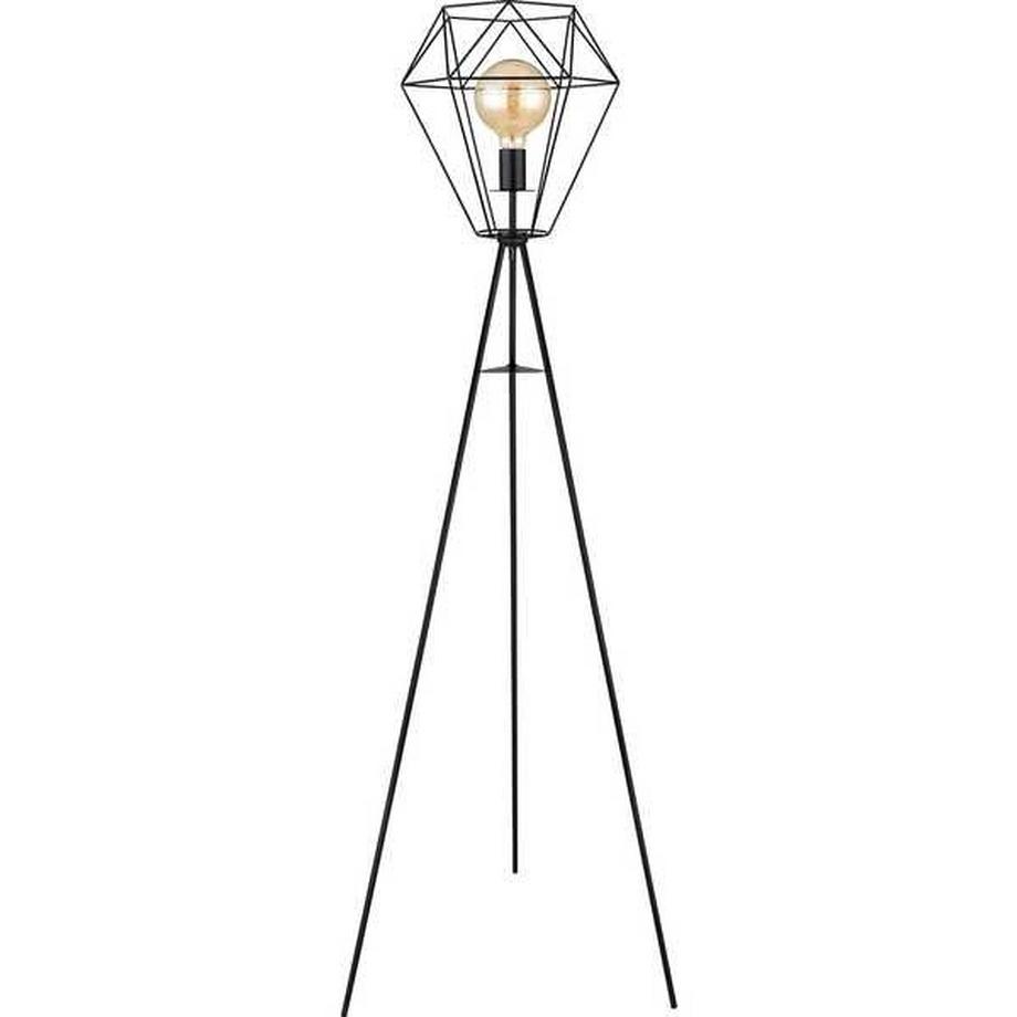 mutoni Lampada da terra Priska metallo nero opaco 1xE27  