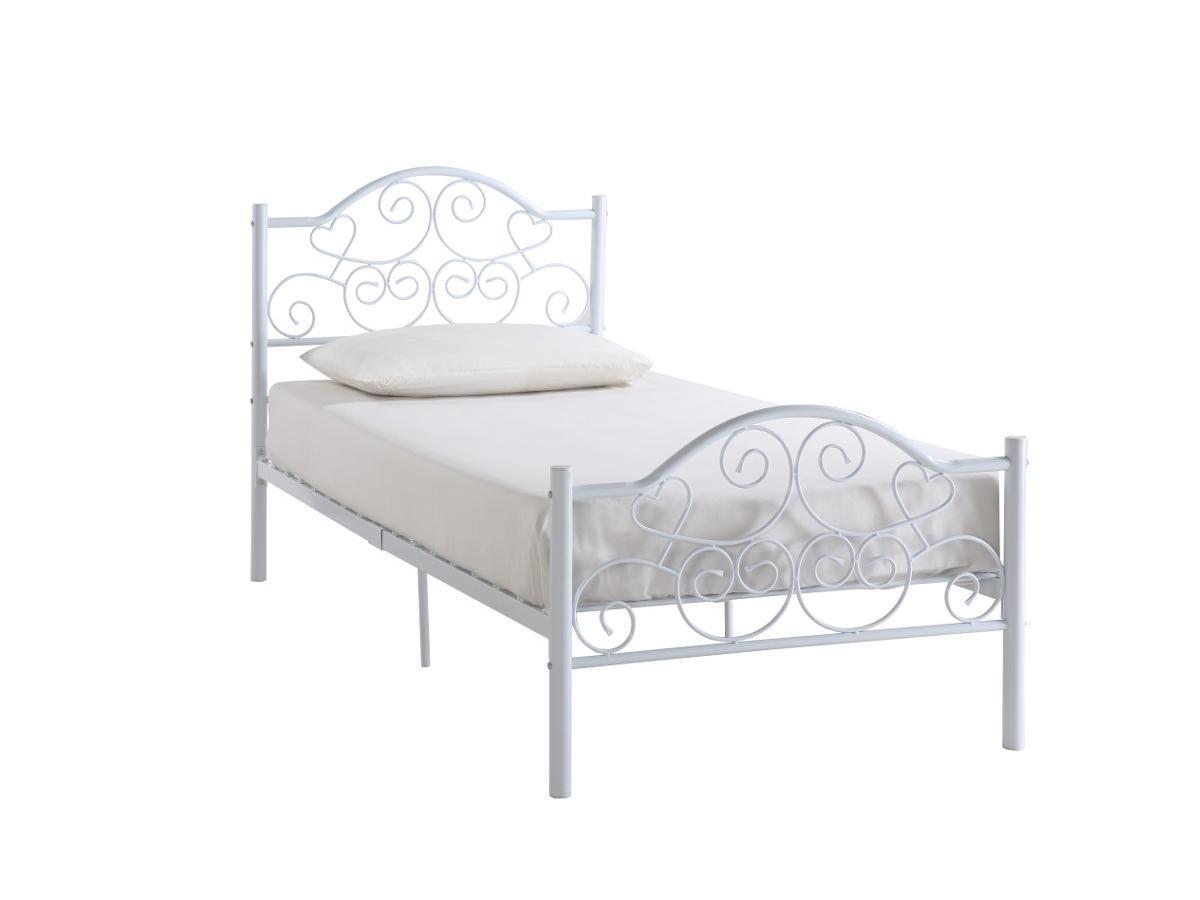 Vente-unique Letto singolo  in Metallo Bianco LEYNA  