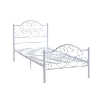 Letto singolo  in Metallo Bianco LEYNA