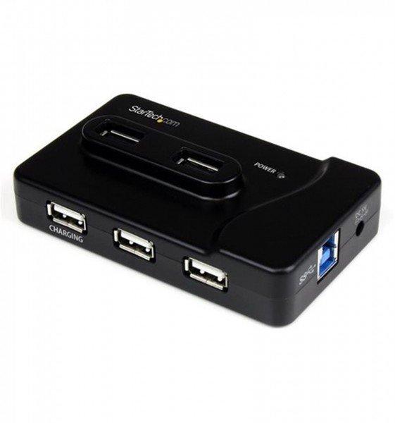 STARTECH  Hub combo USB 3.0/2.0 a 6 porte con porta di caricamento 