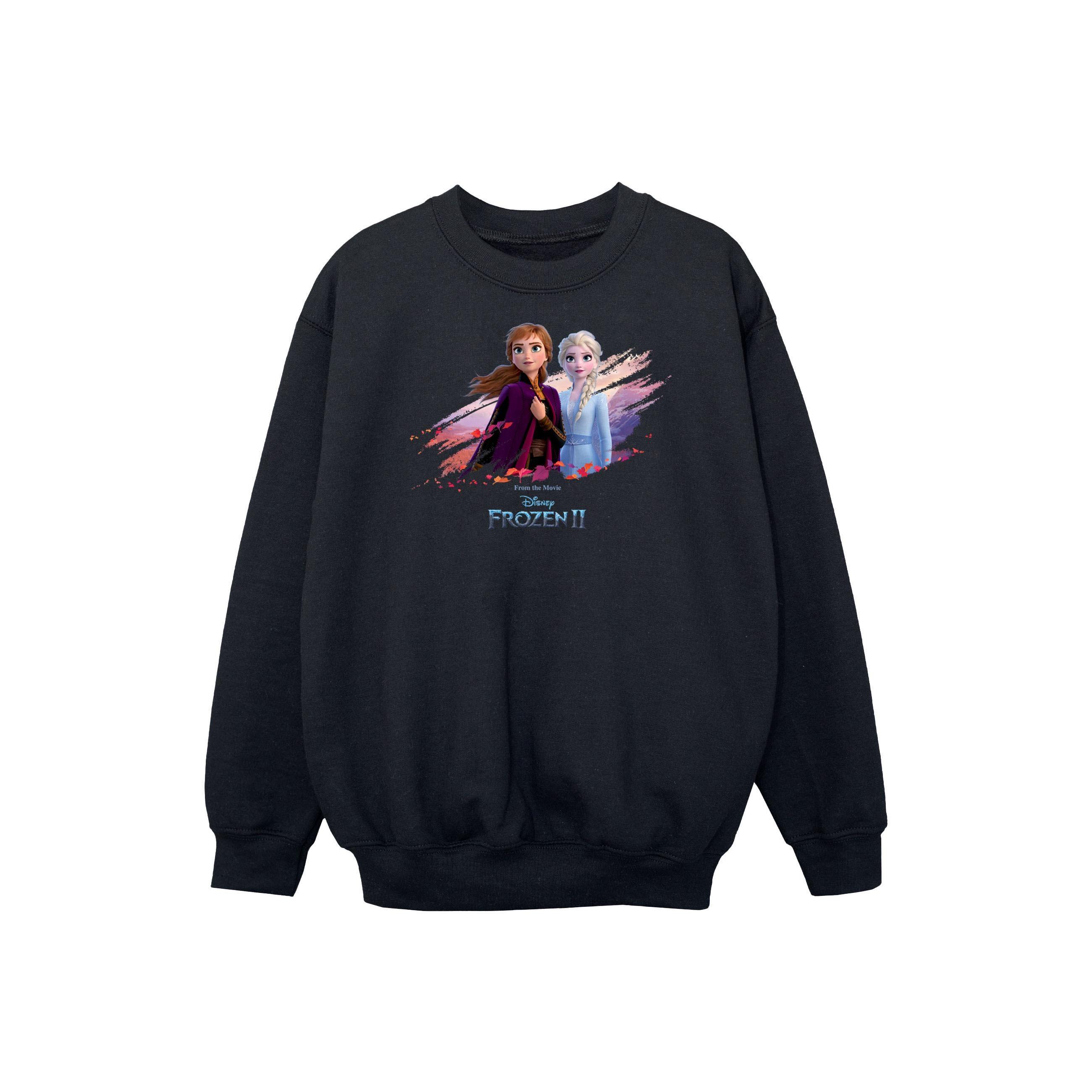 Image of Frozen 2 Elsa And Anna Nature Is Beautiful Sweatshirt Unisex Schwarz 104