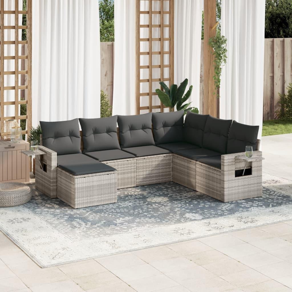 VidaXL set divano da giardino Polirattan  