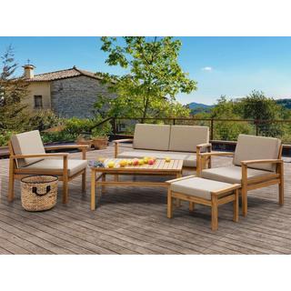 Beliani Lounge Set mit Tisch aus FSC® zertifiziertes Akazienholz Modern MANILA  