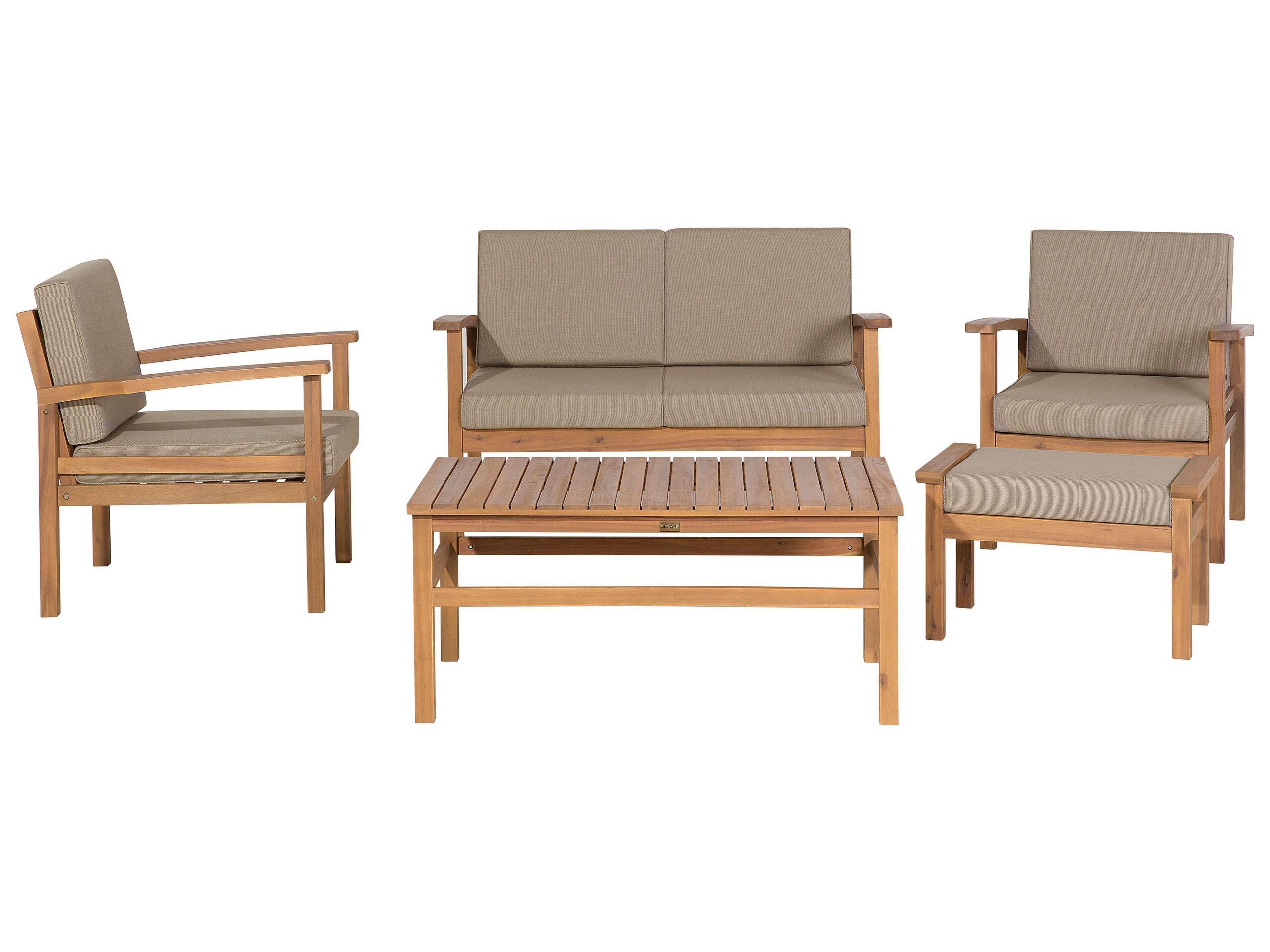Beliani Lounge Set mit Tisch aus FSC® zertifiziertes Akazienholz Modern MANILA  