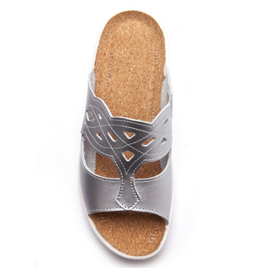 Pédiconfort Damen Pantoletten mit Korksohle  