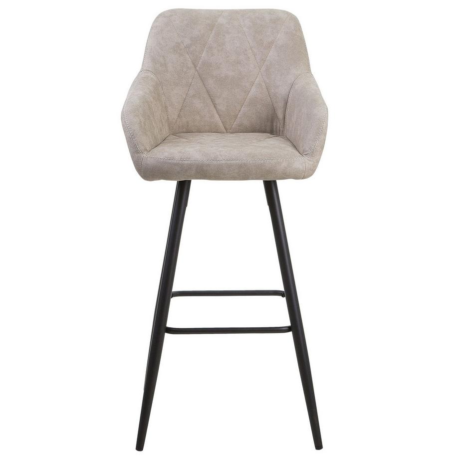 Beliani Set mit 2 Barstühlen aus Stoff Glamourös DARIEN  