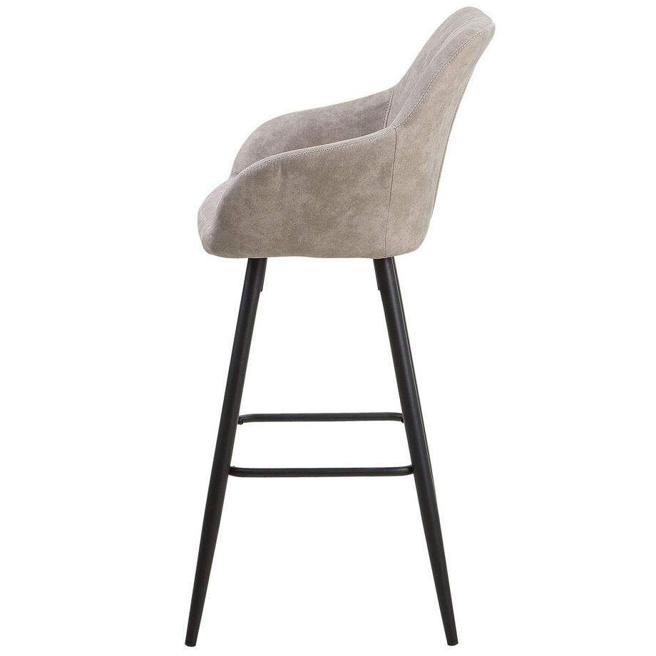 Beliani Set mit 2 Barstühlen aus Stoff Glamourös DARIEN  