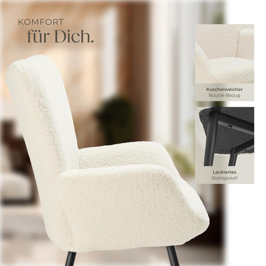 Tectake Fauteuil HYGGE rembourré  