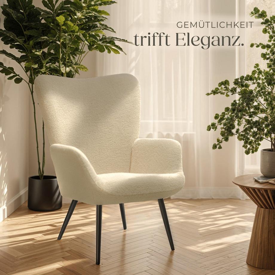 Tectake Fauteuil HYGGE rembourré  