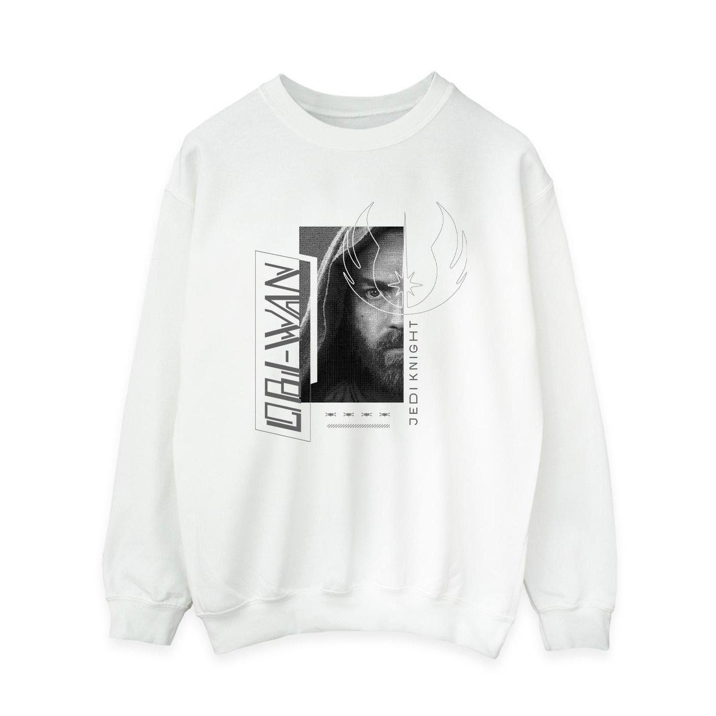 Image of Obiwan Kenobi Jedi Scifi Collage Sweatshirt Damen Weiss XXL