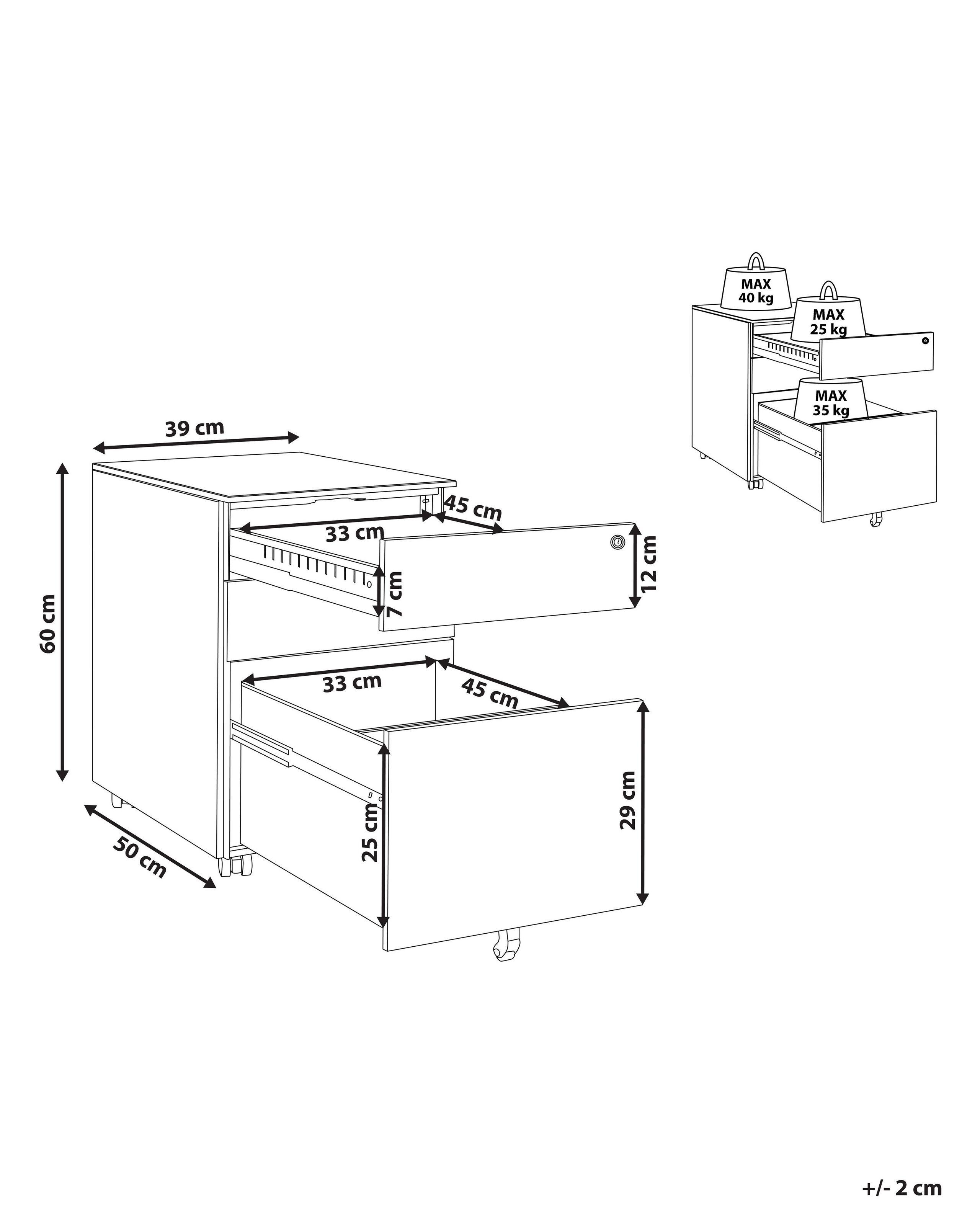 Beliani Meuble de rangement en Acier Moderne CAMI  