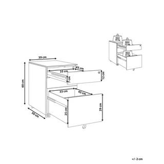 Beliani Büroschrank aus Stahl Modern CAMI  