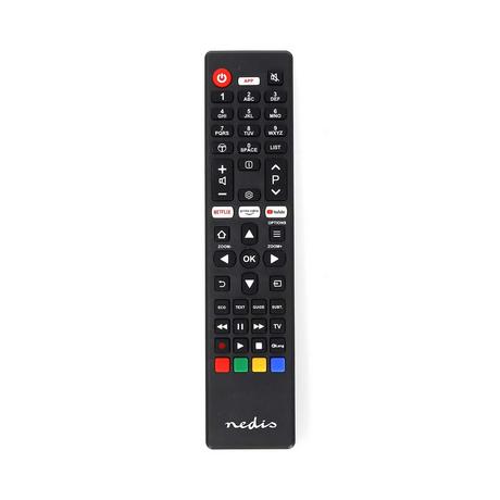 Nedis  Remote de remplacement | Convient pour: TCL / Thomson | Fixé | 1 appareil | Bouton Amazon Prime / Netflix / Bouton YouTube | Infrarouge | Noir 