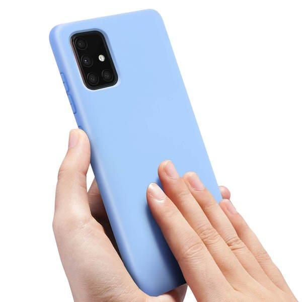 Avizar  Coque Soft Touch Galaxy A71 Bleu Ciel 