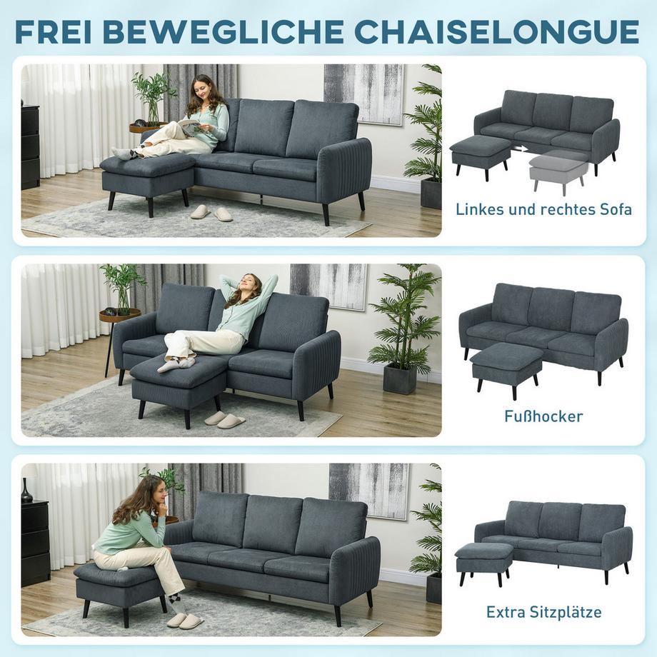 HOMCOM Ecksofa  