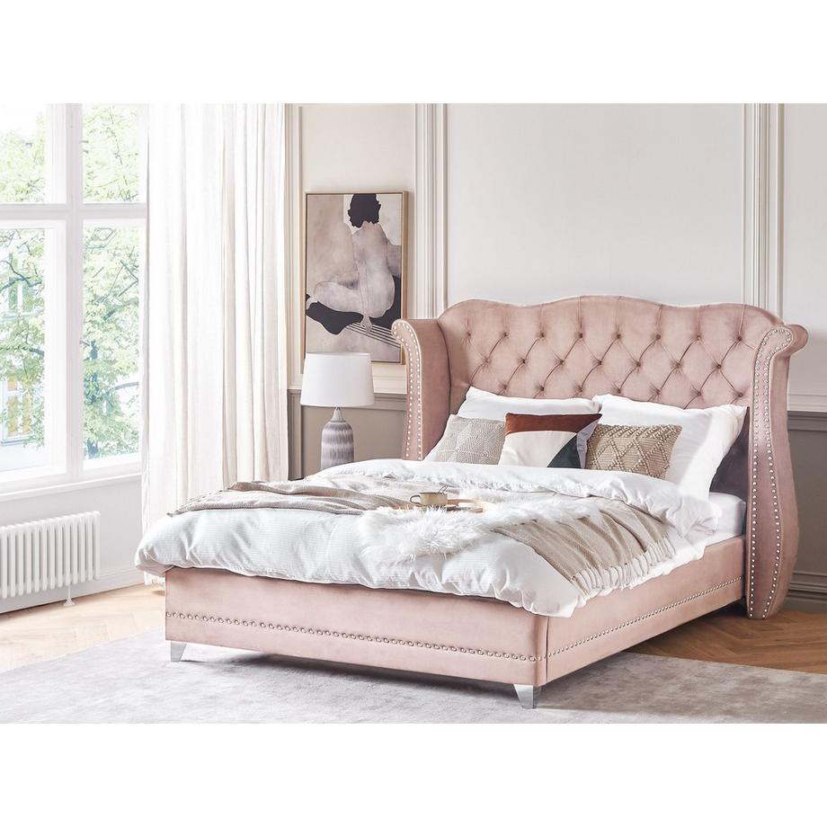 Beliani Letto en Velluto Glamour AYETTE  