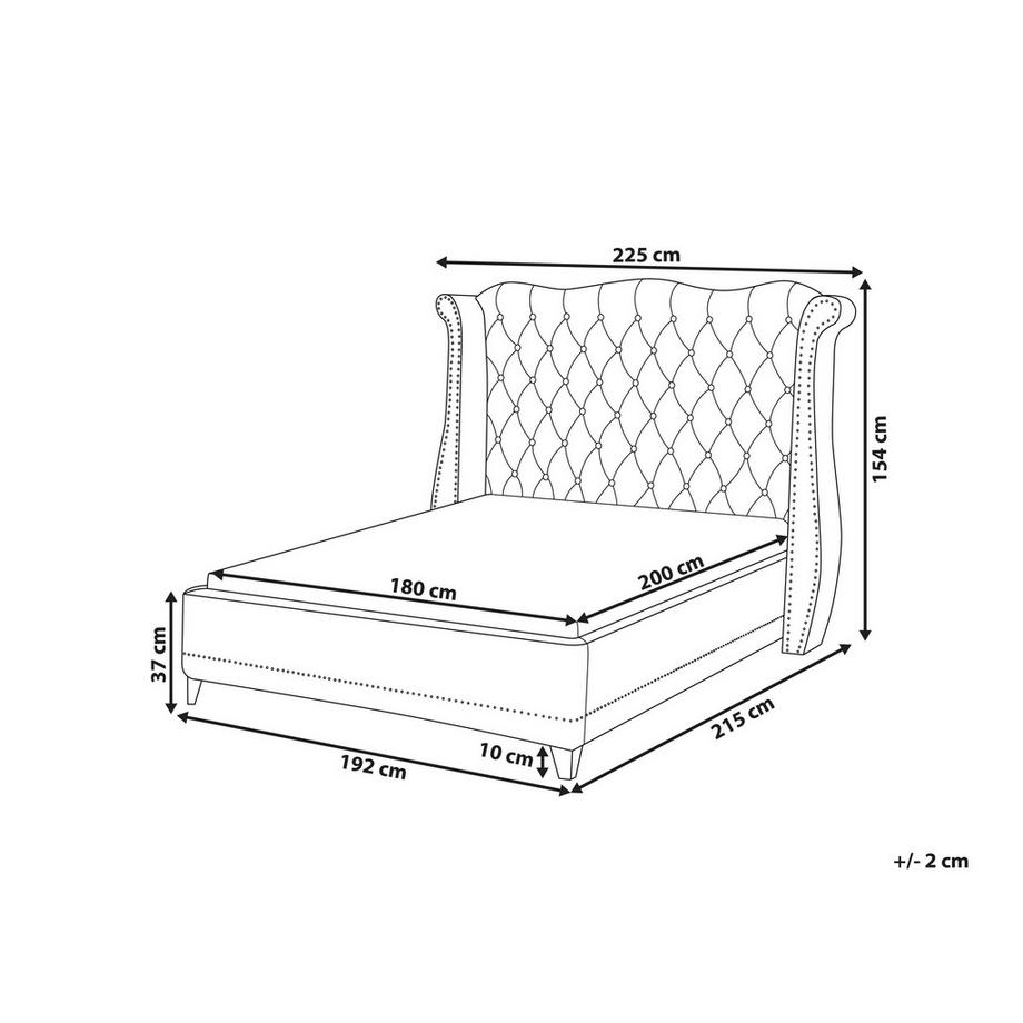 Beliani Letto en Velluto Glamour AYETTE  