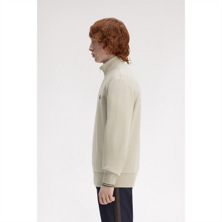 FRED PERRY Sweatshirt mit halbem Reißverschluss  