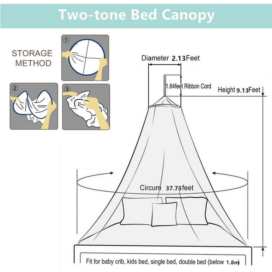 Activity-board Zanzariera a baldacchino in pizzo con luci calde  
