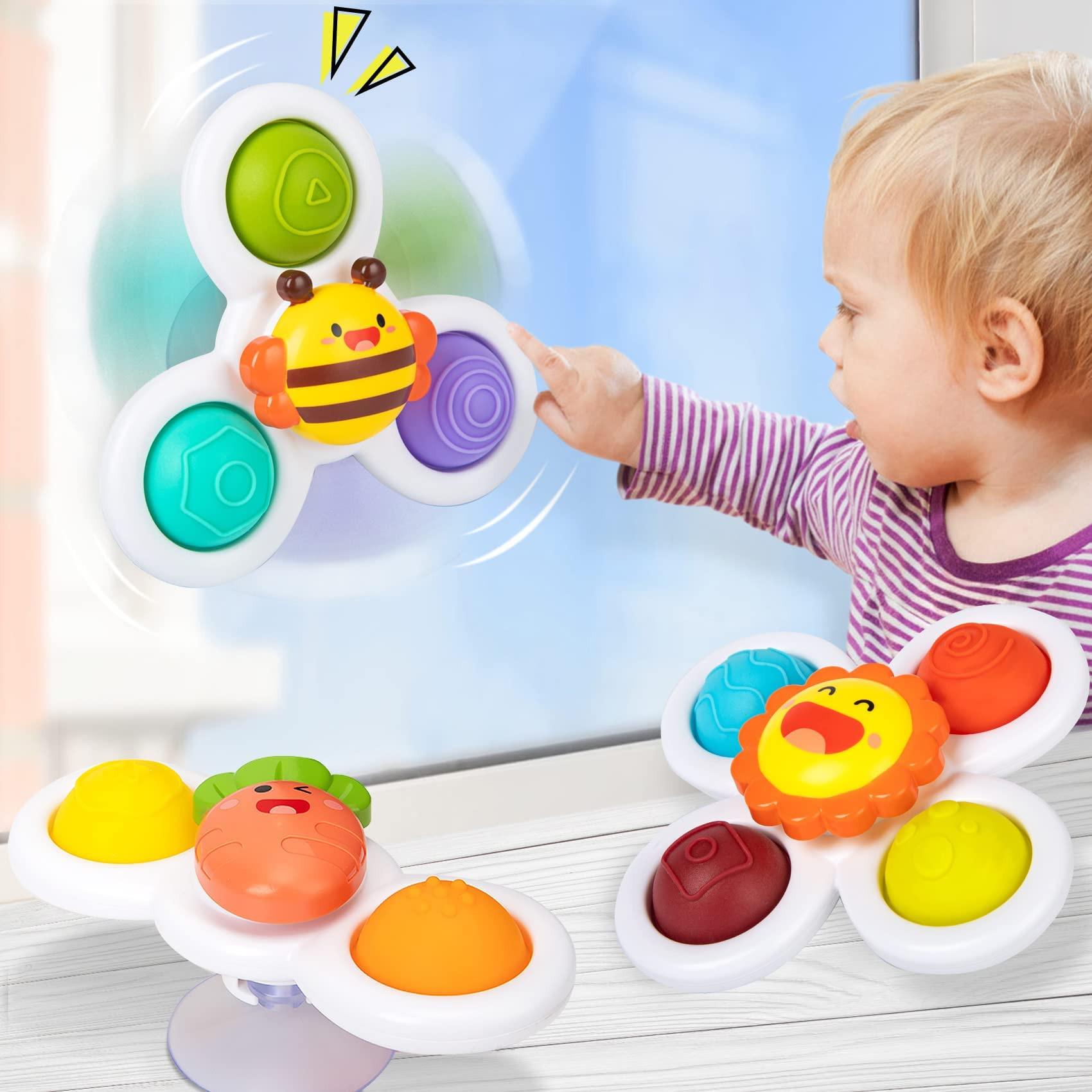 Image of Hochstuhl Saugnapf Spielzeug Baby Spinner, Motorikspielzeug Multicolor
