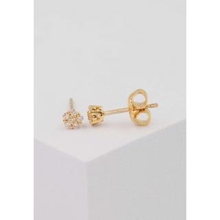 MUAU Schmuck  Diamantohrringe Gelbgold 750 Brillanten 0.11ct. 4mm 