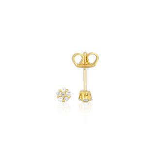 MUAU Schmuck  Diamantohrringe Gelbgold 750 Brillanten 0.11ct. 4mm 