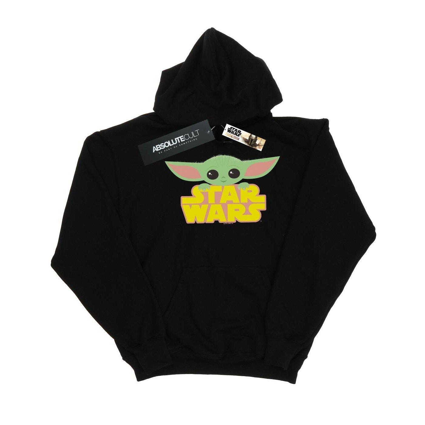 Image of The Mandalorian The Child And Logo Kapuzenpullover Jungen Schwarz 152-158