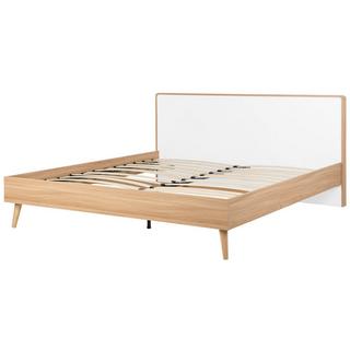 Beliani Lit avec sommier en MDF Scandinave SERRIS  