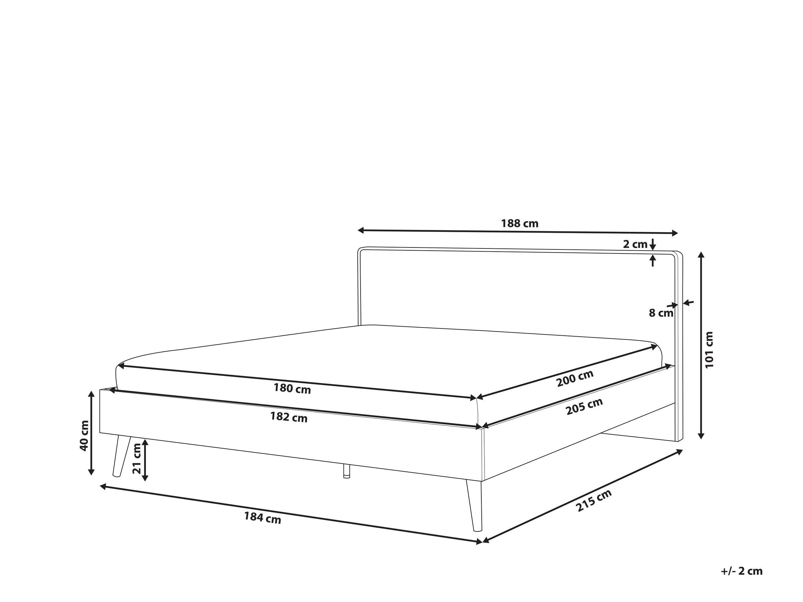 Beliani Bett mit Lattenrost aus MDF-Platte Skandinavisch SERRIS  