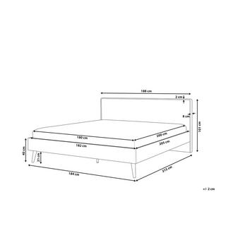 Beliani Bett mit Lattenrost aus MDF-Platte Skandinavisch SERRIS  