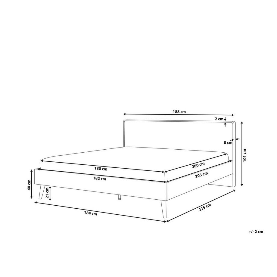 Beliani Lit avec sommier en MDF Scandinave SERRIS  