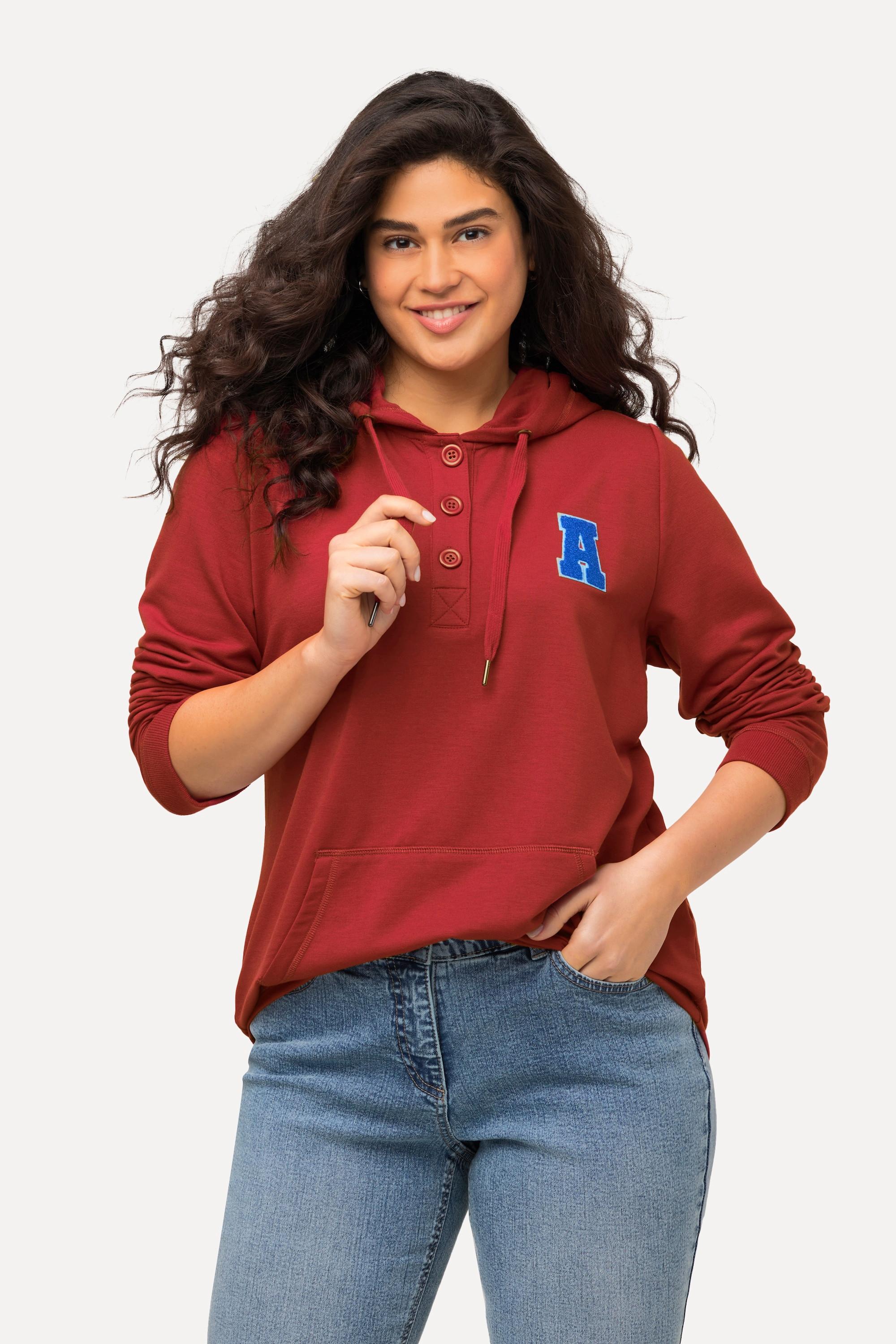 Ulla Popken  Hoodie, Kängurutasche, Langarm, Kapuzenshirt 