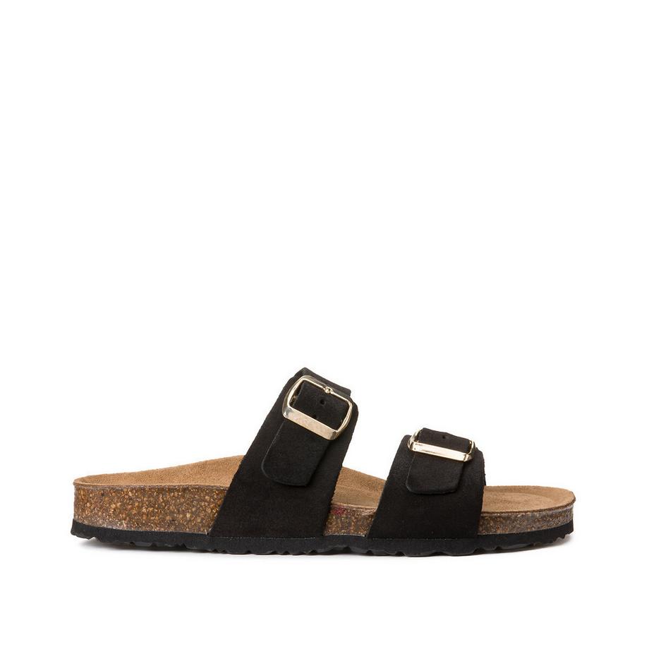 La Redoute Collections Mules en Cuir Suédé Double Boucles  