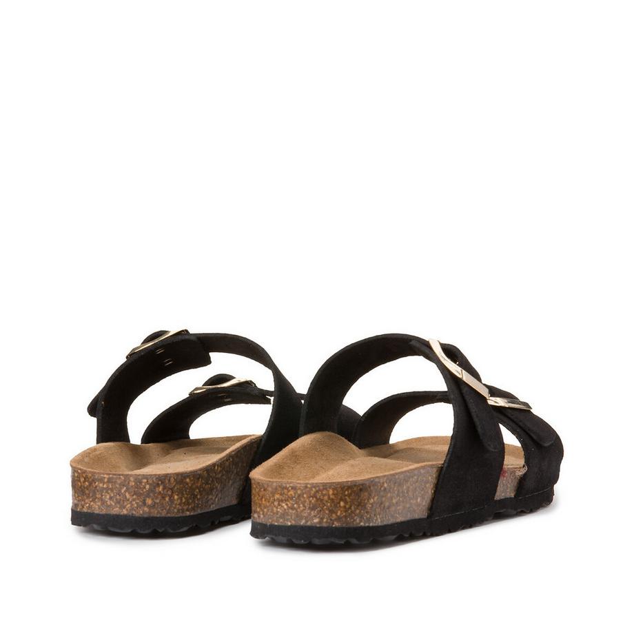 La Redoute Collections Mules en Cuir Suédé Double Boucles  