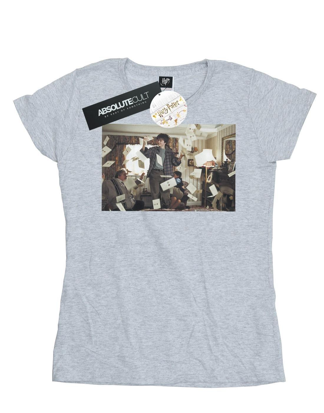 Image of Letter From Hogwarts Tshirt Damen Grau S