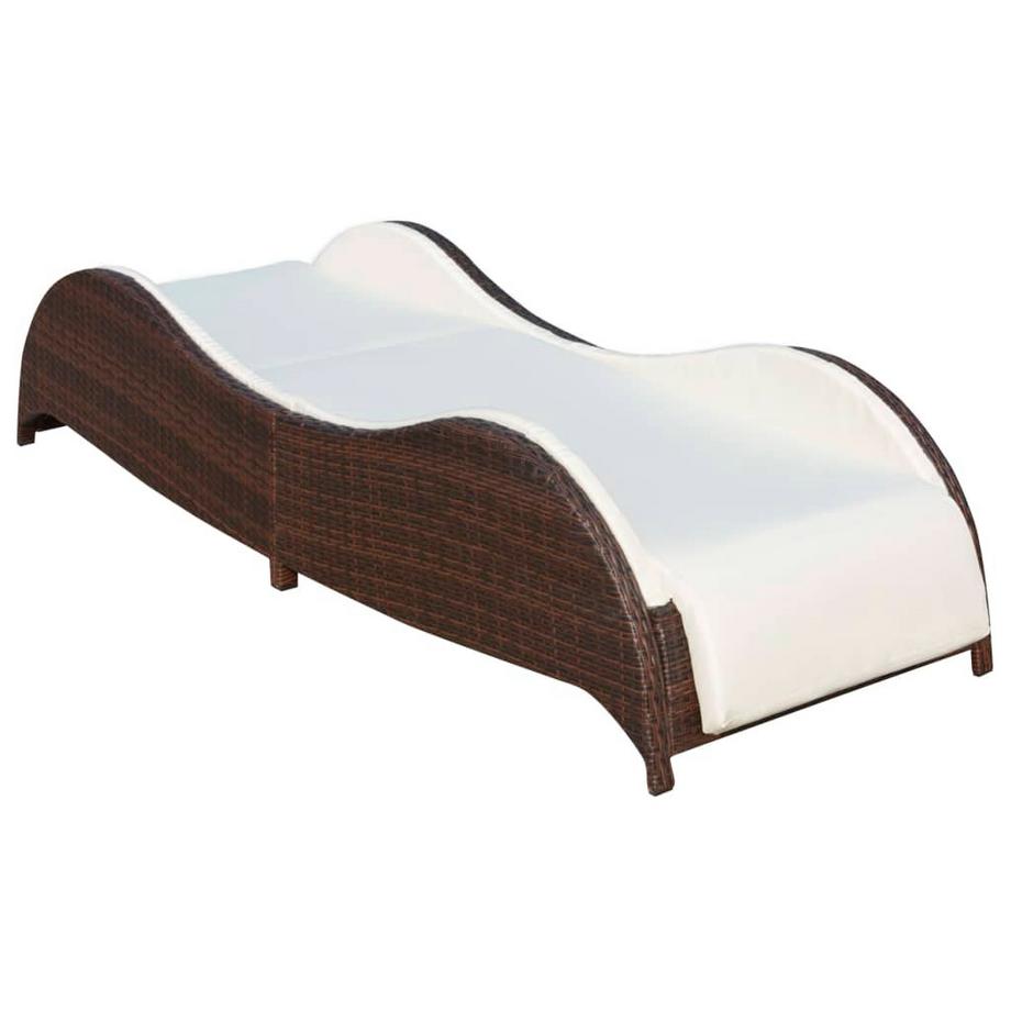 VidaXL Chaise longue rotin synthétique  