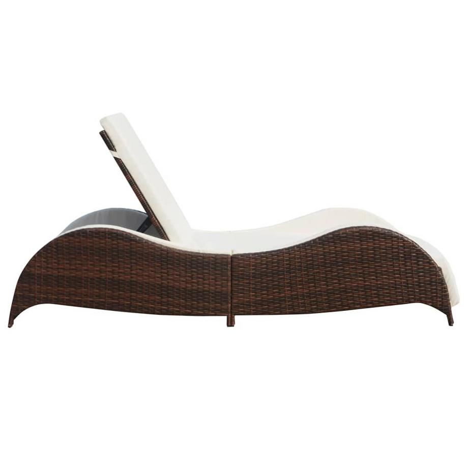 VidaXL Chaise longue rotin synthétique  