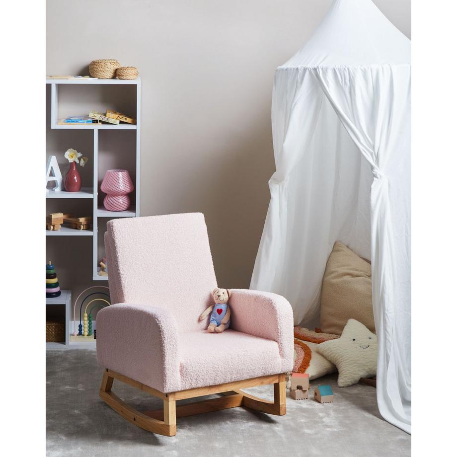 Beliani Kinderschaukelstuhl aus Bouclé Skandinavisch NORBY  