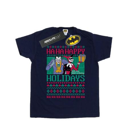 DC COMICS  Joker And Harley Quinn Ha Ha Happy Holidays TShirt 