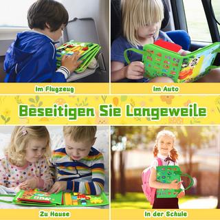 Activity-board  Beschäftigtes Brett Aktivitätsbrett Baby Ruhiges Buch Autismus Bildungsreisespielzeug Vorschullernleben Sensorboard für Feinmotorik 