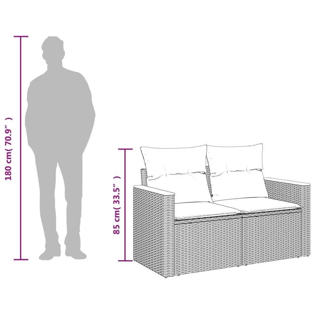 VidaXL Canapé de jardin rotin synthétique  