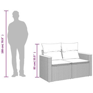 VidaXL Canapé de jardin rotin synthétique  