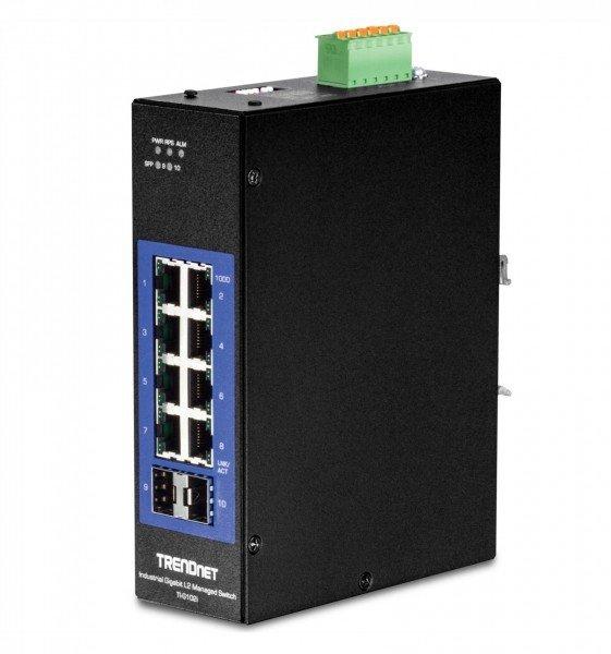 TRENDNET  10-Port industrieller Gigabit L2 verwalteter DIN-Rail-Switch (10 Ports) 