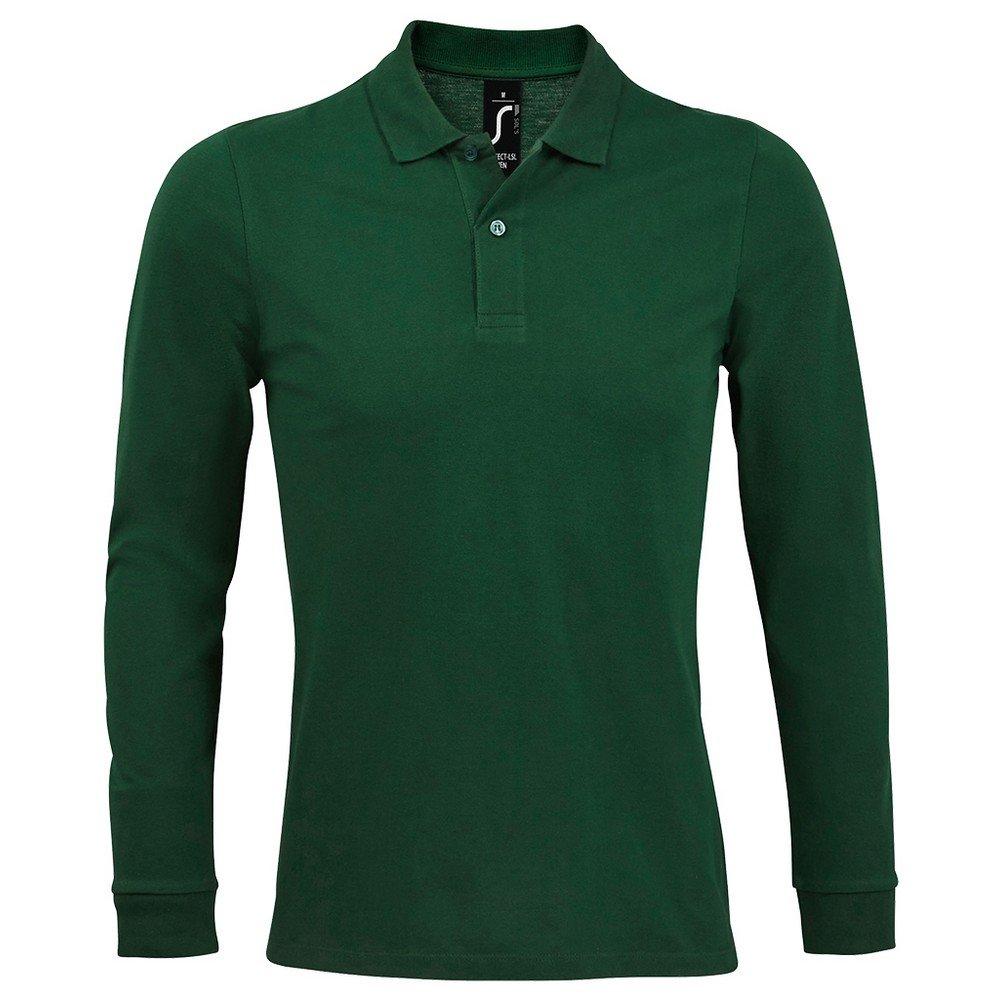Image of Poloshirt Langärmlig Herren Grün L