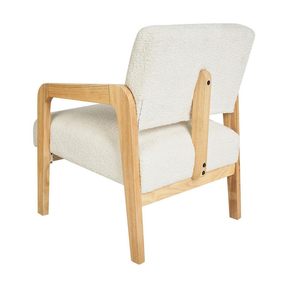 Beliani Fauteuil en Bouclé Rétro HJO  