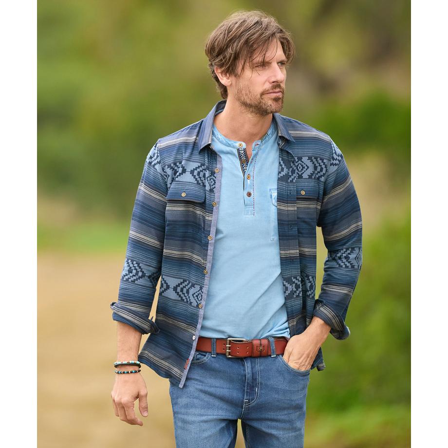 Joe Browns Camicia Maniche Lunghe Motivo A Strisce Azteche  