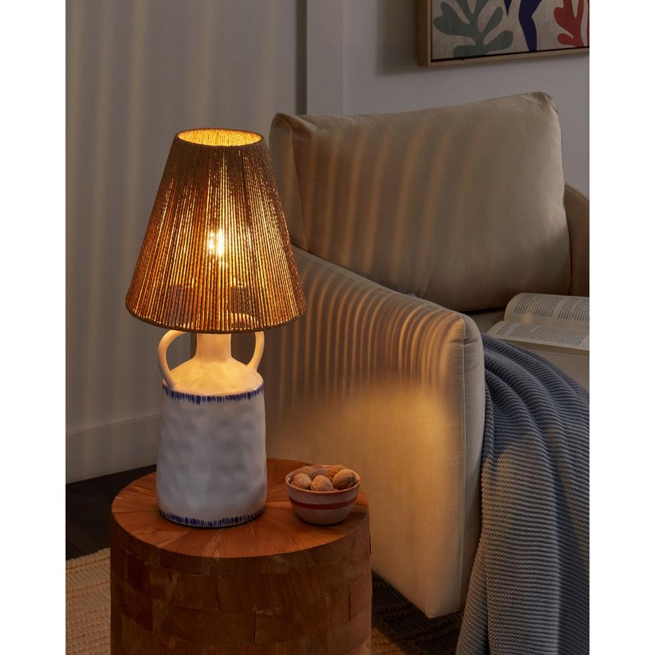 Beliani Lampada da tavolo en Ceramica  LARISSOS  