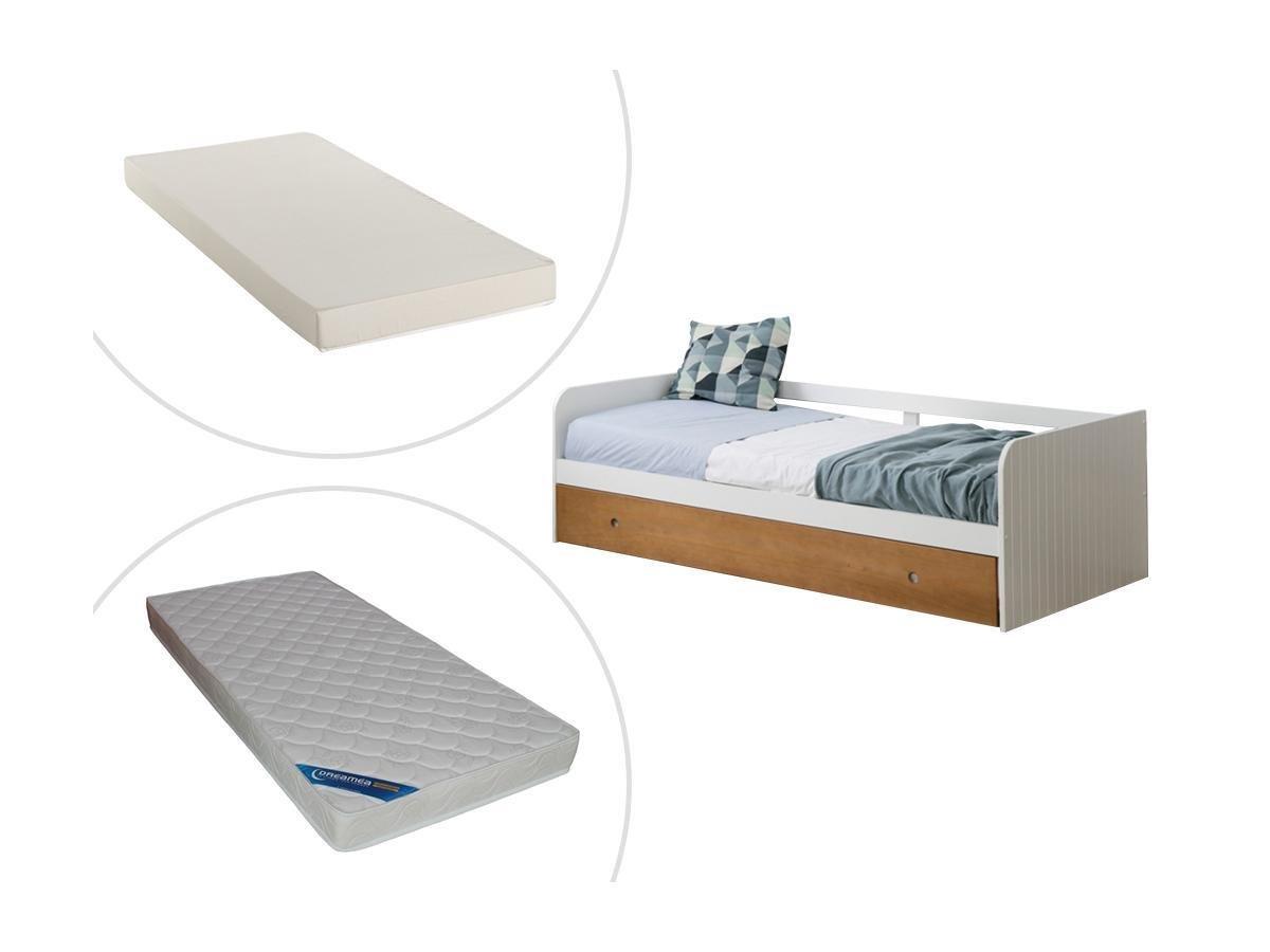 Image of Ausziehbett JULIETTEKirschholzfarben + Matratzen Ausziehbett JULIETTEKirschholzfarben + Matratzen