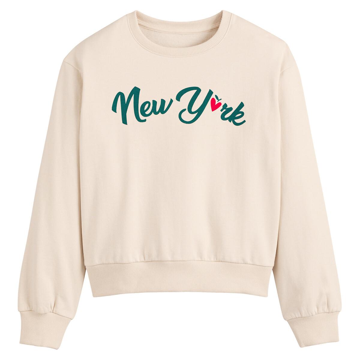 La Redoute Collections  Sweatshirt mit Rundhals und New-York-Motiv 