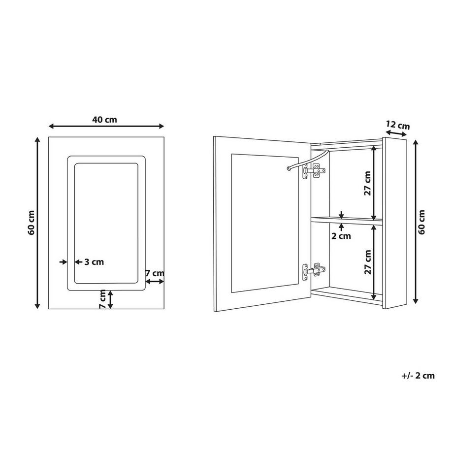 Beliani Bad-Spiegelschrank aus Sperrholz Klassisch CONDOR  